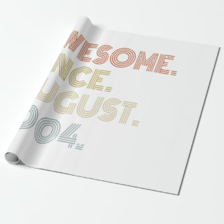 Papel De Regalo 17° cumpleaños increíble desde agosto de 2004 17° 