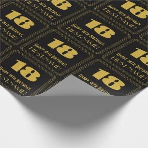 Papel De Regalo 18 Aniversario - Aspecto inspirado en el Art Deco