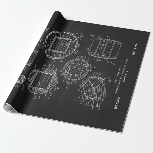 Papel De Regalo 1966 Whiskey Container (Desenrollado)