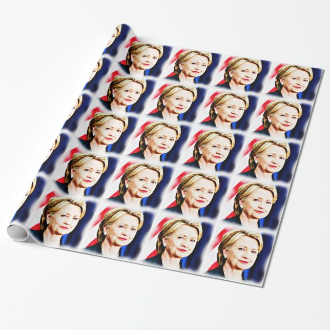 Papel De Regalo 1.ª Presidenta Hillary Clinton 2016_ (Desenrollado)