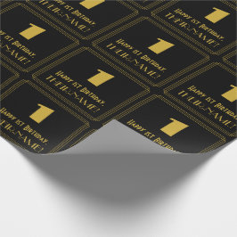 Papel De Regalo 1.ᵉʳ cumpleaños - Aspecto inspirado en el Art Decó