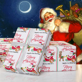 Papel De Regalo 1.ᵉʳ Navidad de Santa Claus