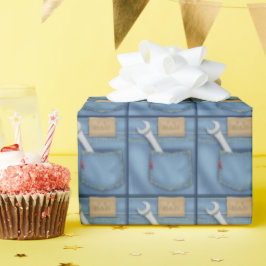 Papel De Regalo #1 Llave inglesa de papá en el bolsillo de los jea