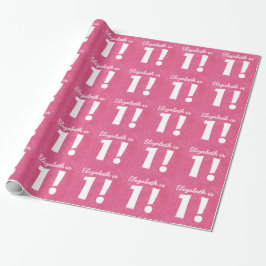 Papel De Regalo 1r Blanco rosado conocido de encargo del