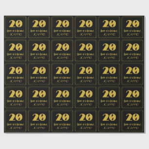 Papel De Regalo 20 Aniversario - Aspecto inspirado en el Art Deco