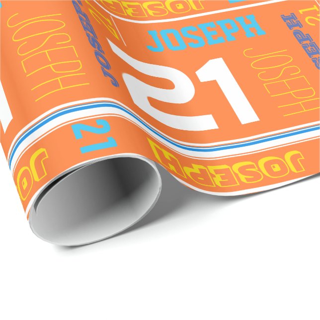 Papel De Regalo 21ro abrigo personalizado del deporte del (Esquina del rollo)