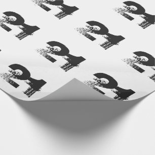 Papel De Regalo 21ro cumpleaños para cualquier persona, negro en