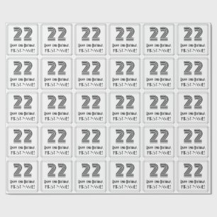 Papel De Regalo 22º cumpleaños: Estilo inspirado en el Art Deco "2