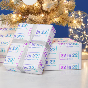 Papel De Regalo 22.º cumpleaños 22 EN el 22 resto del gradiente 