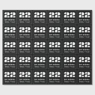 Papel De Regalo 22° cumpleaños: Aspecto inspirado en el Art Deco "