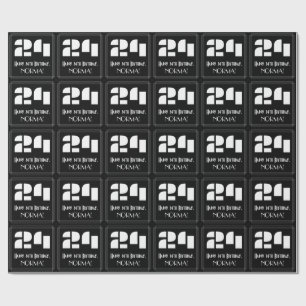 Papel De Regalo 24 Aniversario del nacimiento: Aspecto inspirado p