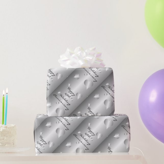 Papel De Regalo 25º Aniversario de Boda (Regalos de fiesta)