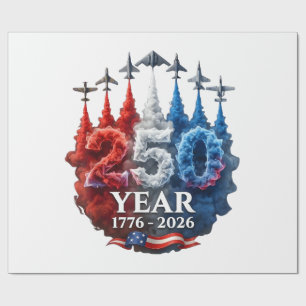 Papel De Regalo 250 años americano 250º EE. UU. patriótico 4 de ju