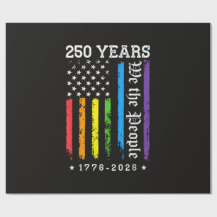 Papel De Regalo 250 años de la bandera del orgullo LGBT de EE. UU.