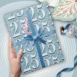 Papel De Regalo 25.ª tipografía floral filigrí