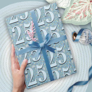 Papel De Regalo 25.ª tipografía floral filigrí