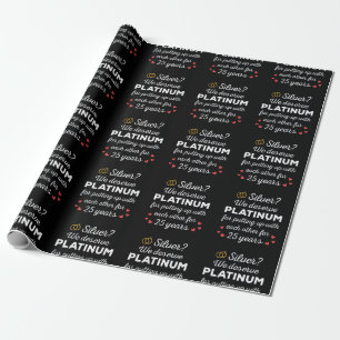 Papel De Regalo 25 Aniversario Boda I - Pareja Graciosa de Plata