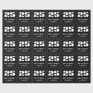 Papel De Regalo 25 Aniversario del nacimiento: Aspecto inspirado p