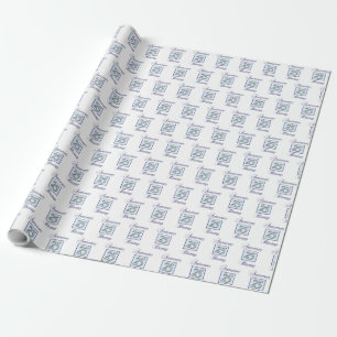 Papel De Regalo 25th Anniversary in Blue and Silver
