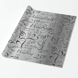 Papel De Regalo 25to aniversario de la bodas de plata