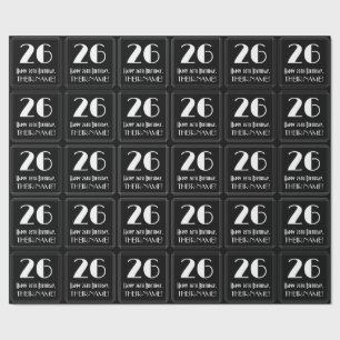 Papel De Regalo 26º cumpleaños - Aspecto inspirado en el Art Deco