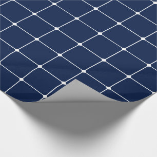 Papel De Regalo 260216 Grid v2 - Blanco sobre azul #001744