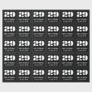 Papel De Regalo 29º cumpleaños: Aspecto inspirado en el Art Deco "