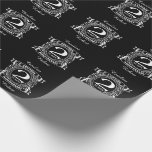 Papel De Regalo 2.º boda escudo angustiado<br><div class="desc">Un diseño para celebrar tu segundo año de matrimonio. Este primer diseño de aniversario boda tiene un escudo blanco angustiado, con el texto Cotton, 2 años , aniversario. Si quieres ayuda para personalizar este diseño, por favor contacta conmigo, es un botón de preguntar a este diseñador, justo debajo de este...</div>