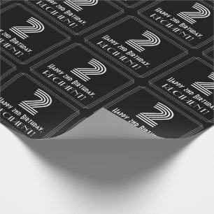 Papel De Regalo 2.º Cumpleaños: Aspecto inspirado en el Art Decó "