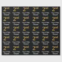 2.º Cumpleaños: Elegante y lujoso Faux Gold Look #