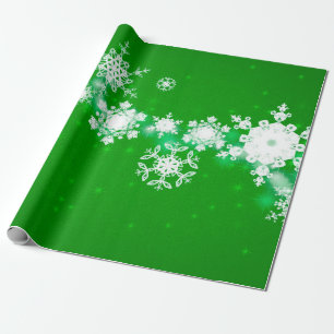 Papel De Regalo 2.º ilustracion. Copos de nieve en el fondo. Santo