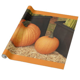 Papel De Regalo 2 calabaza de país