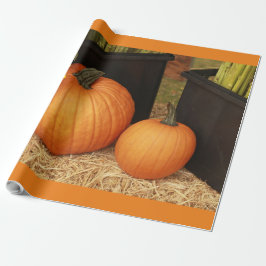 Papel De Regalo 2 calabaza de país