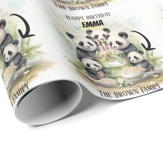 Papel De Regalo 2 Padres 3 Hijos - Cumpleaños de la Familia Waterc (Esquina del rollo)