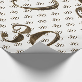 Papel De Regalo 30.º Aniversario de la Perla Tipografía Elegante
