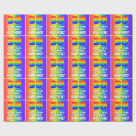 Papel De Regalo 30 Aniversario: Colorido, divertido patrón arcoiri