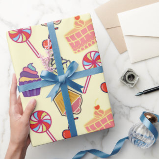 Papel De Regalo 30 pulgadas x 60 pies Cupcakes & Lollypops Pattern
