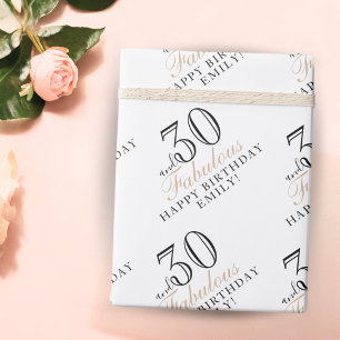 Papel De Regalo 30 y fabuloso guión elegante Cumpleaños 30