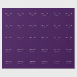 Papel De Regalo 30th wedding anniversary name date purple simple 