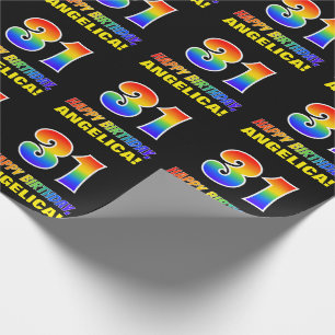 Papel De Regalo 31º cumpleaños: audaz, divertido, simple, arcoiris