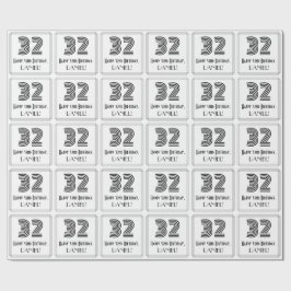 Papel De Regalo 32º cumpleaños: Estilo inspirado en el Art Deco "3