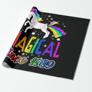 Papel De Regalo 32.º cumpleaños mágico haciendo bromas en el arcoi