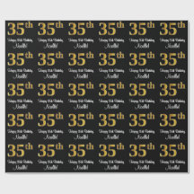 35 Aniversario de la fecha: Elegante y lujoso Faux