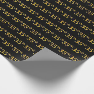 Papel De Regalo 35to (trigésimo quinto) acontecimiento del oro
