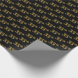 Papel De Regalo 35to (trigésimo quinto) acontecimiento del oro