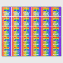 37º cumpleaños: Colorido, divertido patrón arcoiri