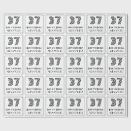 Papel De Regalo 37º cumpleaños: Estilo inspirado en el Art Deco "3