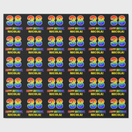 Papel De Regalo 38º cumpleaños: audaz, divertido, simple, arcoiris