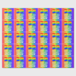 Papel De Regalo 39º cumpleaños: Colorido, divertido patrón arcoiri