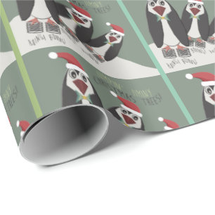 Papel De Regalo 3 divertidos pingüinos de Springy